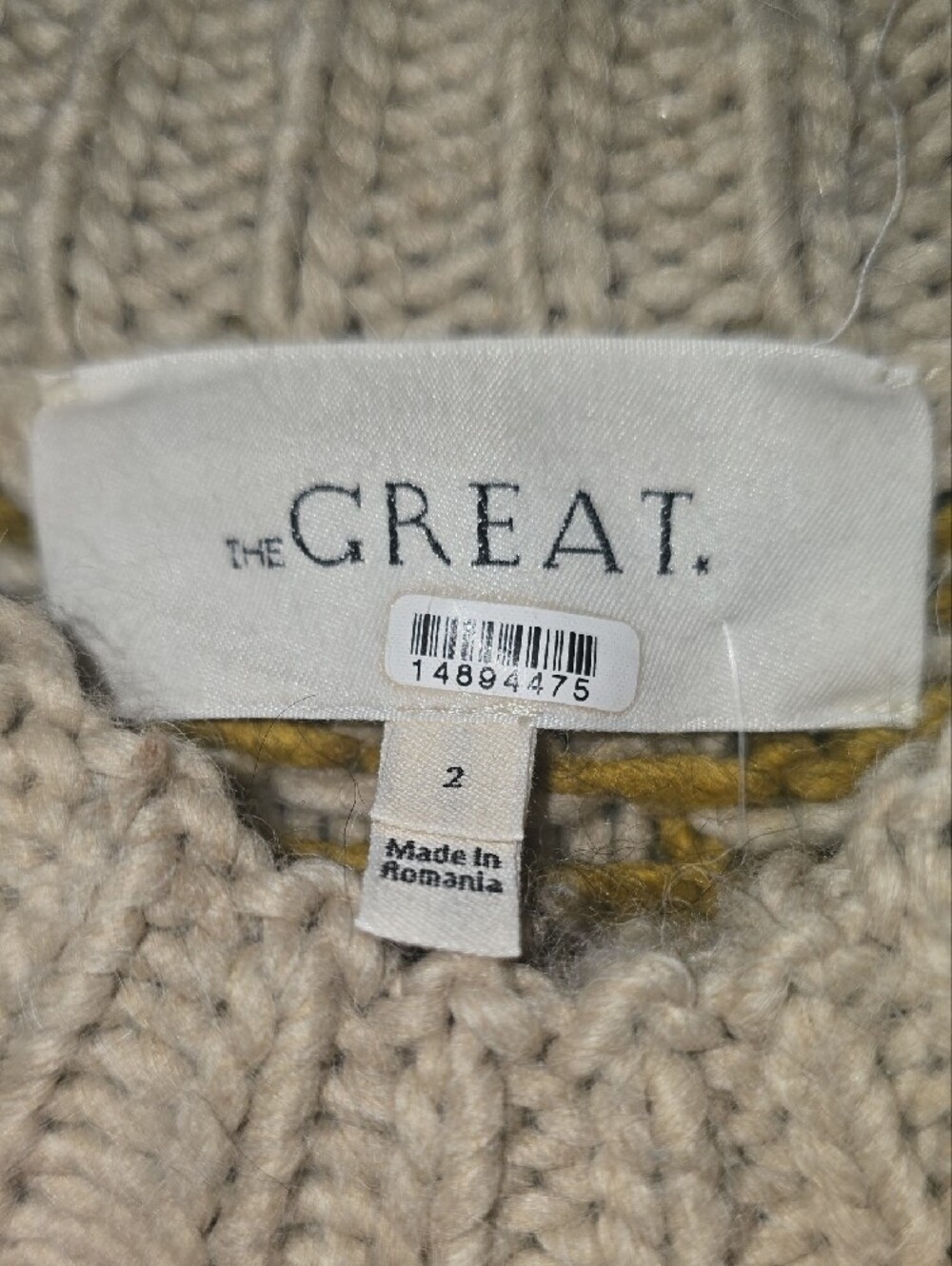 #327. THE GREAT. The Folk Pullover Earth, $325 MSRP. - Picture 7 of 9